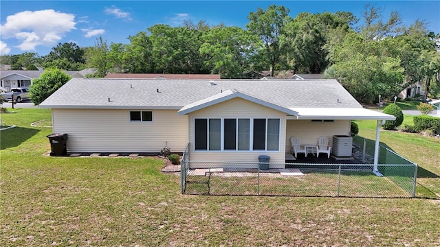 8443 SW 109th Pl, Ocala, FL 34481 - back of house featuring central AC and roof with shingles