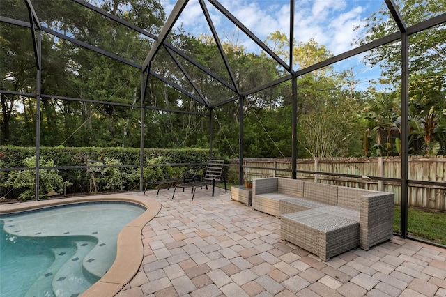 1245 Reagans Reserve Blvd, Apopka, FL 32712 - view of pool with a patio, a fenced backyard, and a lanai