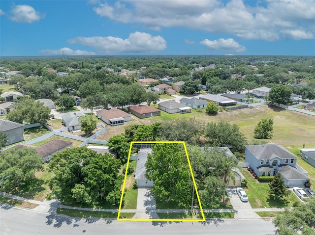1181 Welch Hill Cir, Apopka, FL 32712 - aerial perspective of suburban area featuring property boundaries highlighted