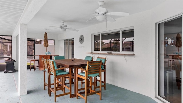 260 Coronado Dr, Punta Gorda, FL 33950 - view of patio / terrace with a ceiling fan and outdoor dining area