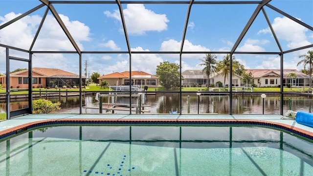 260 Coronado Dr, Punta Gorda, FL 33950 - outdoor pool with a residential view, a water view, and a dock