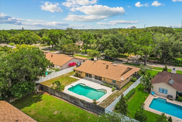 3942 Orange Lake Dr, Orlando, FL 32817 - aerial view of property and surrounding area with a pool area