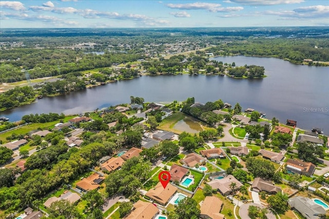 3942 Orange Lake Dr, Orlando, FL 32817 - aerial perspective of suburban area featuring a large body of water