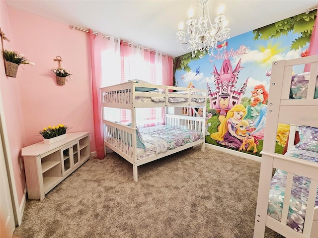 949 Leader St, Davenport, FL 33896 - carpeted bedroom with a chandelier