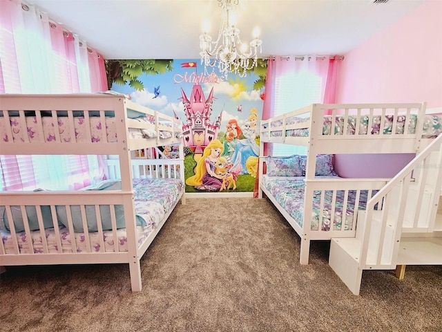 949 Leader St, Davenport, FL 33896 - carpeted bedroom with a chandelier