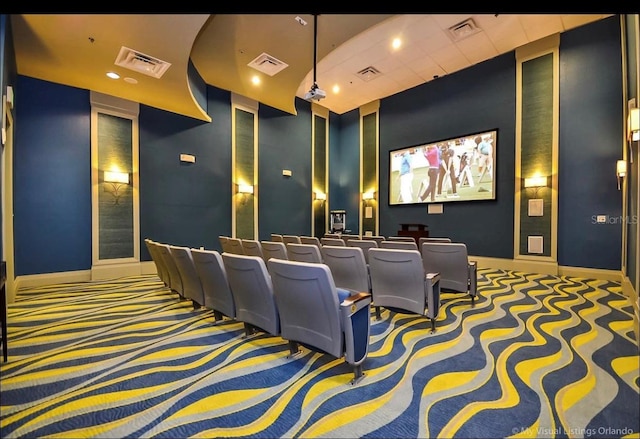 949 Leader St, Davenport, FL 33896 - cinema featuring carpet, baseboards, and recessed lighting