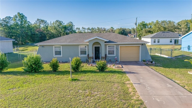 2801 SW 139th St, Ocala, FL 34473 - ranch-style house featuring stucco siding, a garage, driveway, and roof with shingles