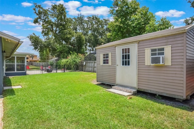704 Tangerine Ct, Winter Garden, FL 34787 - view of yard featuring an outbuilding and cooling unit
