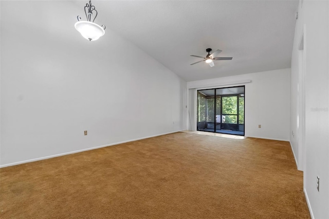 2750 King Oak Cir, Saint Cloud, FL 34769 - unfurnished room featuring carpet flooring, a ceiling fan, and lofted ceiling