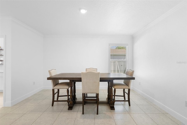 15356 White Tail Loop, Mascotte, FL 34753 - dining room with crown molding, light tile patterned flooring, and baseboards