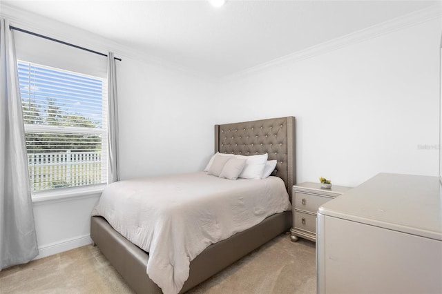15356 White Tail Loop, Mascotte, FL 34753 - bedroom featuring light carpet, crown molding, and baseboards