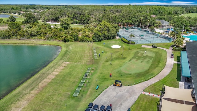 18109 Kara Ct, Tampa, FL 33647 - drone / aerial view of a nearby body of water and a golf course
