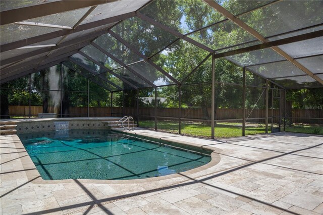 2009 Woody Dr, Windermere, FL 34786 - view of pool featuring a fenced backyard, a patio, and a lanai