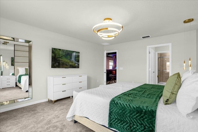 4310 Lana Ave, Davenport, FL 33897 - bedroom featuring carpet floors, a chandelier, and baseboards