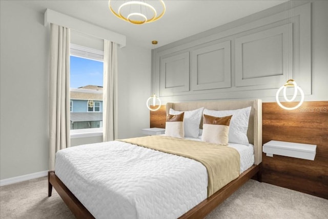 4310 Lana Ave, Davenport, FL 33897 - carpeted bedroom with a chandelier and baseboards