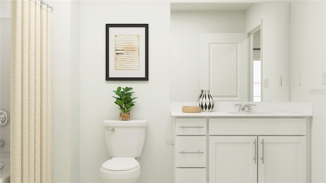 3470 Howell Dr, Lake Wales, FL 33859 - full bath with toilet, vanity, and a shower with curtain