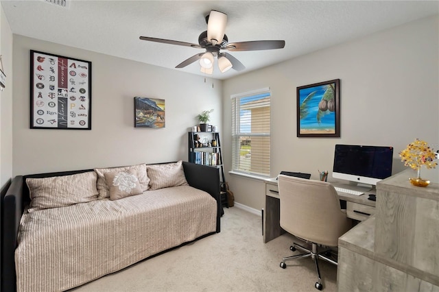 3883 Crawley Down Loop, Sanford, FL 32773 - office space with light carpet, a ceiling fan, and baseboards