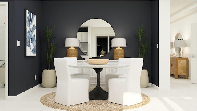 613 Terrapin Dr, Debary, FL 32713 - dining room featuring baseboards and arched walkways