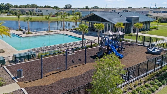 613 Terrapin Dr, Debary, FL 32713 - community pool featuring a water view and a residential view