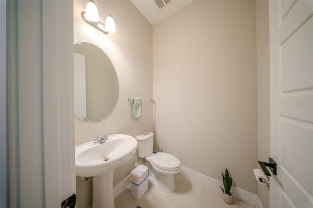 16055 Silver Brook Way, Winter Garden, FL 34787 - bathroom with toilet, baseboards, and tile patterned floors