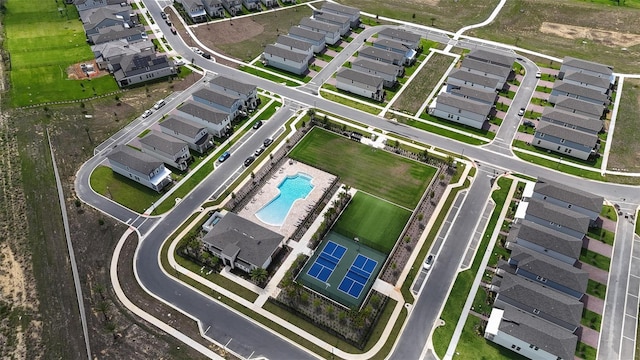 16055 Silver Brook Way, Winter Garden, FL 34787 - aerial view of residential area featuring a pool