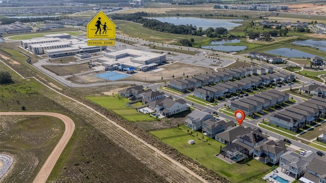 16055 Silver Brook Way, Winter Garden, FL 34787 - aerial view of property's location with a large body of water and nearby suburban area