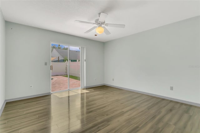 485 Whittingham Pl, Lake Mary, FL 32746 - empty room with wood finished floors and a ceiling fan