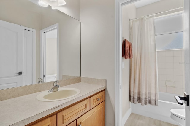 1913 Lazy Oaks Loop, Saint Cloud, FL 34771 - bathroom with vanity, toilet, and shower / tub combo