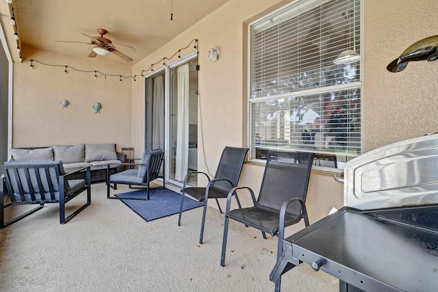 1913 Lazy Oaks Loop, Saint Cloud, FL 34771 - view of patio featuring outdoor lounge area and ceiling fan