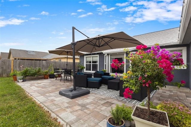 1616 Golden Poppy Ct, Orlando, FL 32824 - view of patio featuring an outdoor hangout area and outdoor dining space