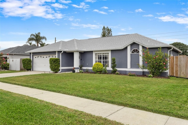 1616 Golden Poppy Ct, Orlando, FL 32824 - ranch-style home with a garage, driveway, roof with shingles, and stucco siding