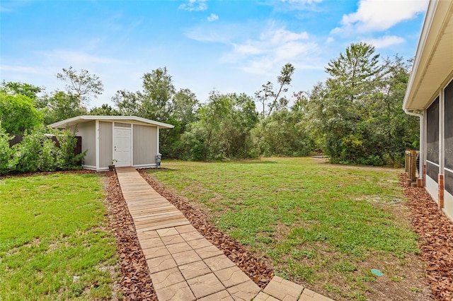 41128 Apple St, Eustis, FL 32736 - view of green lawn featuring a sunroom