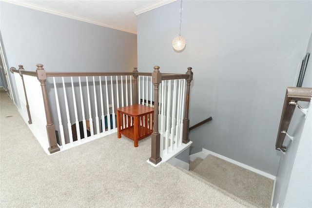 319 Morning View Dr, Winter Garden, FL 34787 - stairway with carpet floors and ornamental molding