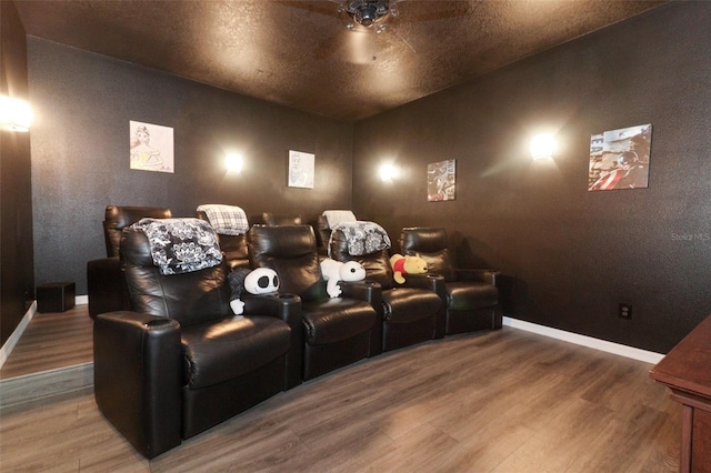 319 Morning View Dr, Winter Garden, FL 34787 - cinema room featuring wood finished floors and a ceiling fan