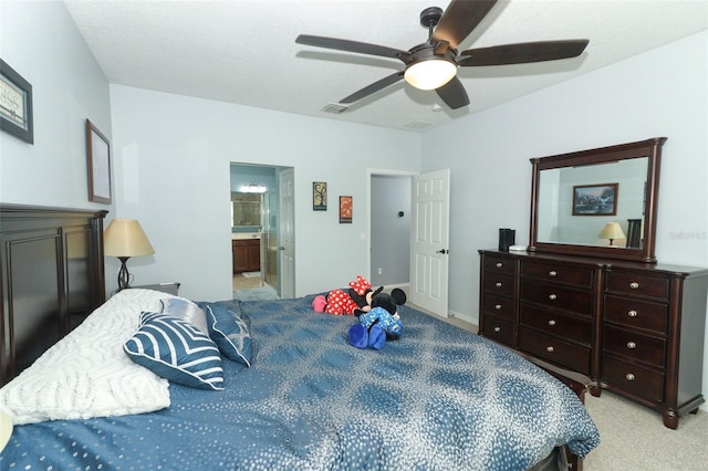 319 Morning View Dr, Winter Garden, FL 34787 - carpeted bedroom with a ceiling fan and ensuite bathroom