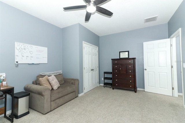 319 Morning View Dr, Winter Garden, FL 34787 - sitting room with carpet and a ceiling fan