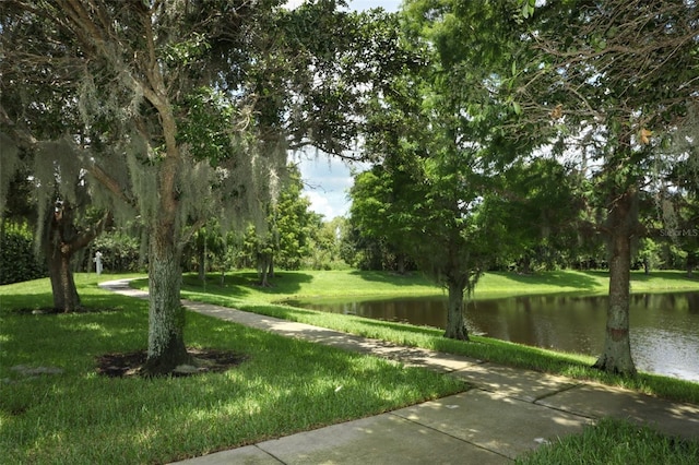 319 Morning View Dr, Winter Garden, FL 34787 - view of community with a lawn and a water view