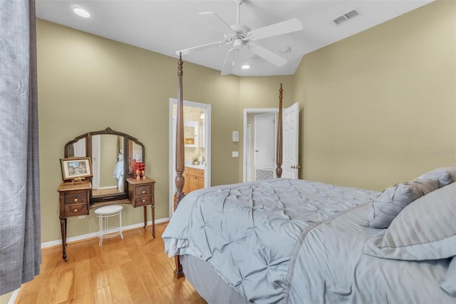1017 Parkside Pointe Blvd, Apopka, FL 32712 - bedroom with light wood-style flooring, recessed lighting, and ceiling fan