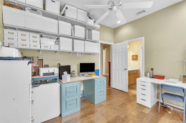 1017 Parkside Pointe Blvd, Apopka, FL 32712 - office space featuring ceiling fan and light wood-style floors