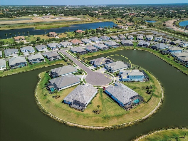 4754 Manning Ct, Sarasota, FL 34240 - aerial perspective of suburban area with a large body of water