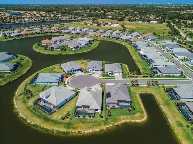 4754 Manning Ct, Sarasota, FL 34240 - aerial view of residential area featuring a large body of water