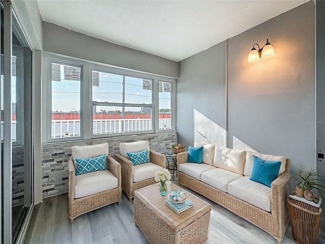 6100 12th St S Unit 313, Saint Petersburg, FL 33705 - living room featuring wood finished floors