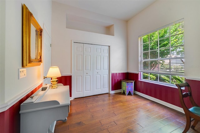 1515 Cherry Lake Way, Lake Mary, FL 32746 - office space with wood finished floors, a wainscoted wall, and baseboards