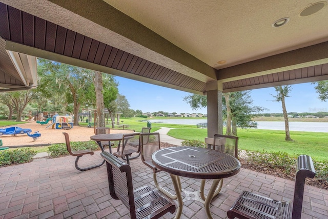 1515 Cherry Lake Way, Lake Mary, FL 32746 - view of patio with a water view