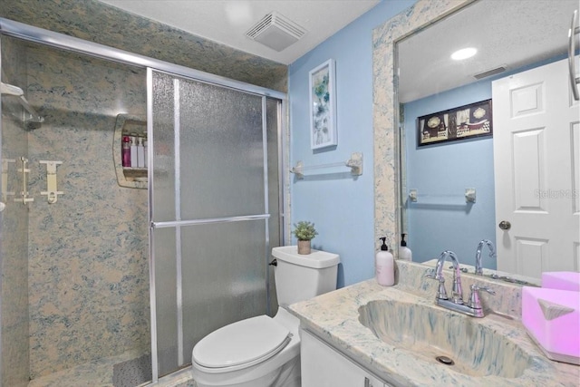 14506 Sutter Pl, Tampa, FL 33625 - full bathroom with vanity, toilet, and a shower stall