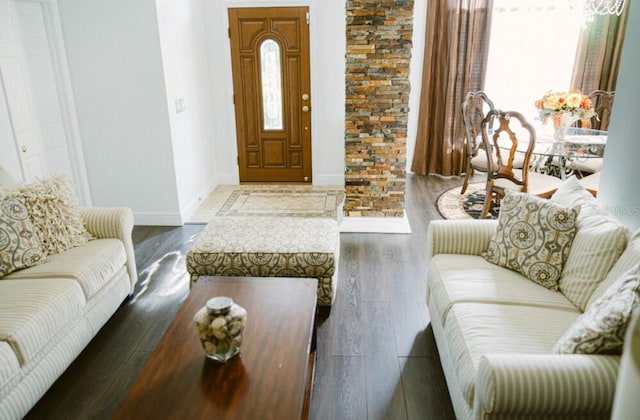 2102 Applegate Dr, Ocoee, FL 34761 - living room with wood finished floors and baseboards