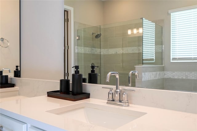 16489 Silver Brook Way, Winter Garden, FL 34787 - bathroom featuring double vanity and a shower stall