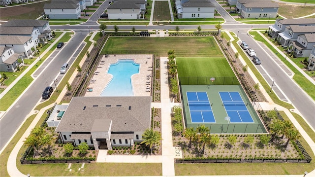 16489 Silver Brook Way, Winter Garden, FL 34787 - aerial view of residential area featuring a pool area