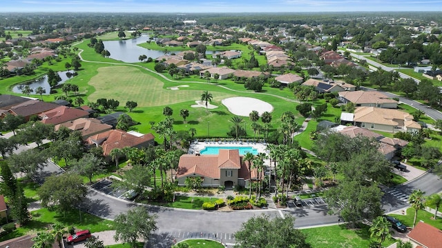 453 Sorrento Rd, Kissimmee, FL 34759 - aerial view of property's location featuring nearby suburban area, a large body of water, and a local golf course
