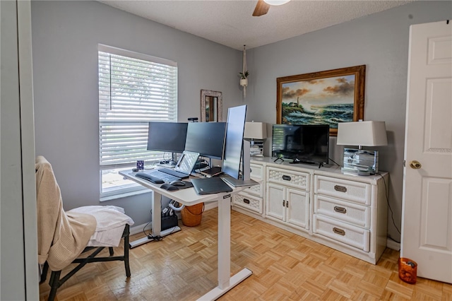 46 Frenora Ln, Palm Coast, FL 32137 - office area with a ceiling fan and baseboards